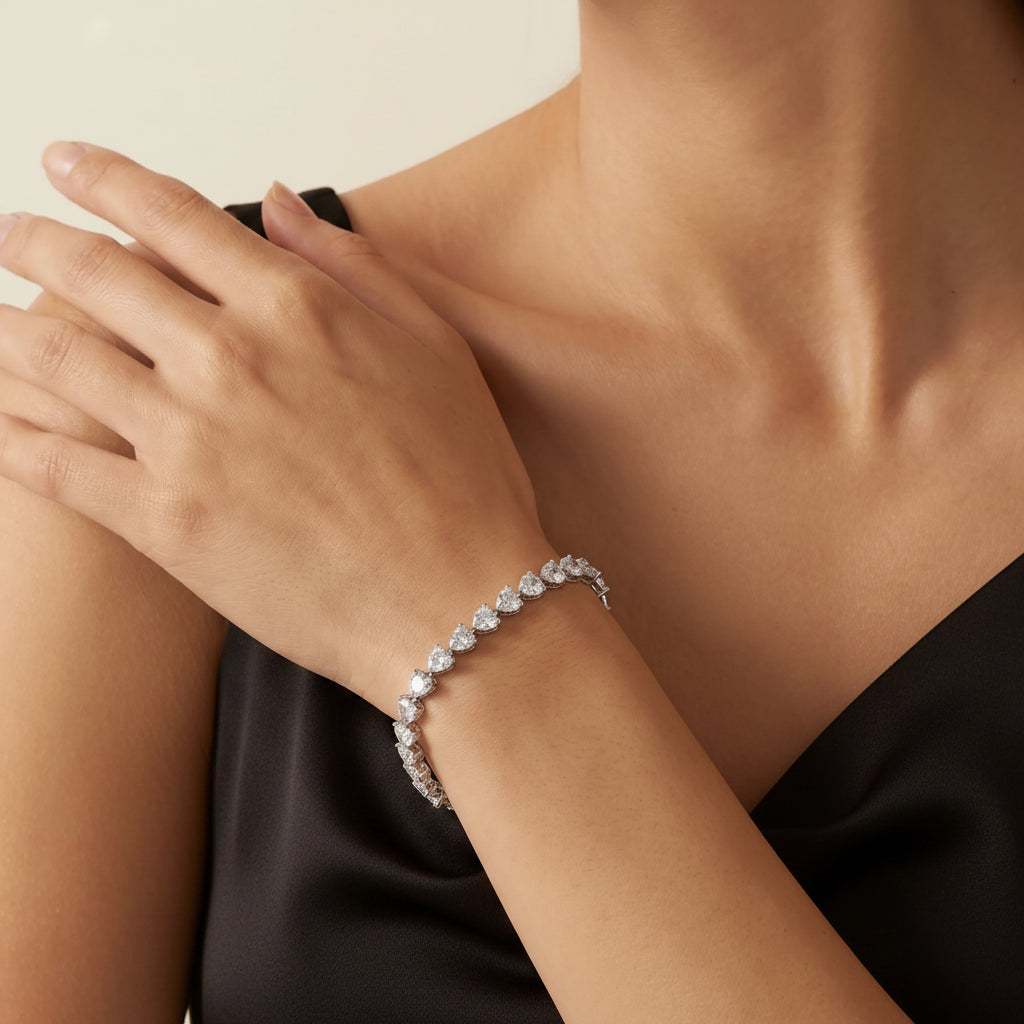 Heartfall Spark Tennis Bracelet