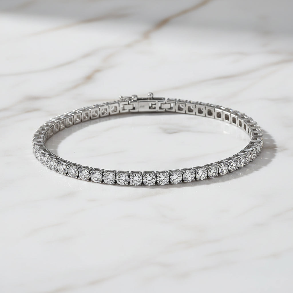 Round Spark Tennis Bracelet