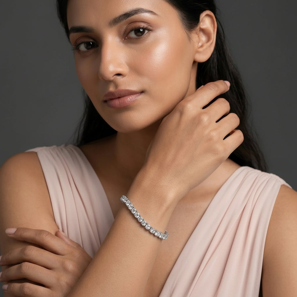 Round Spark Tennis Bracelet