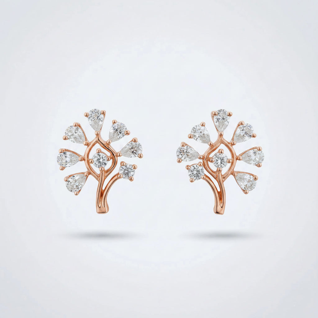 Gold Petal Spark Studs