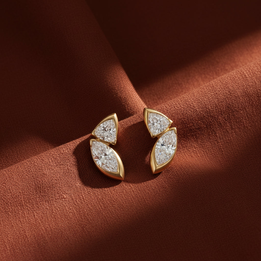 Twin Flame Stud Earrings