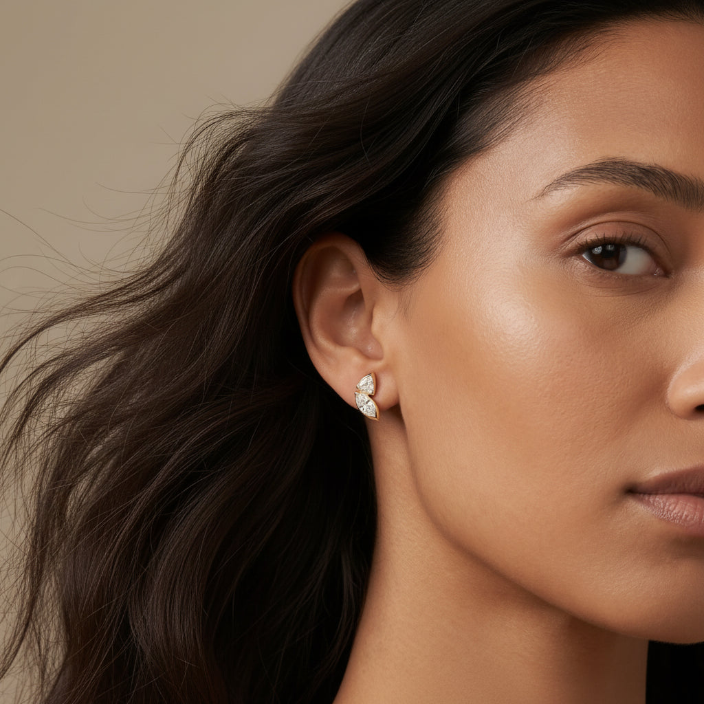 Twin Flame Stud Earrings