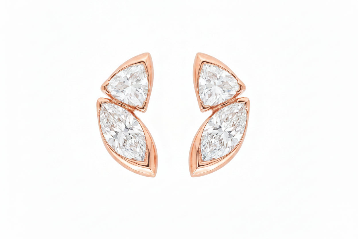 Twin Flame Stud Earrings