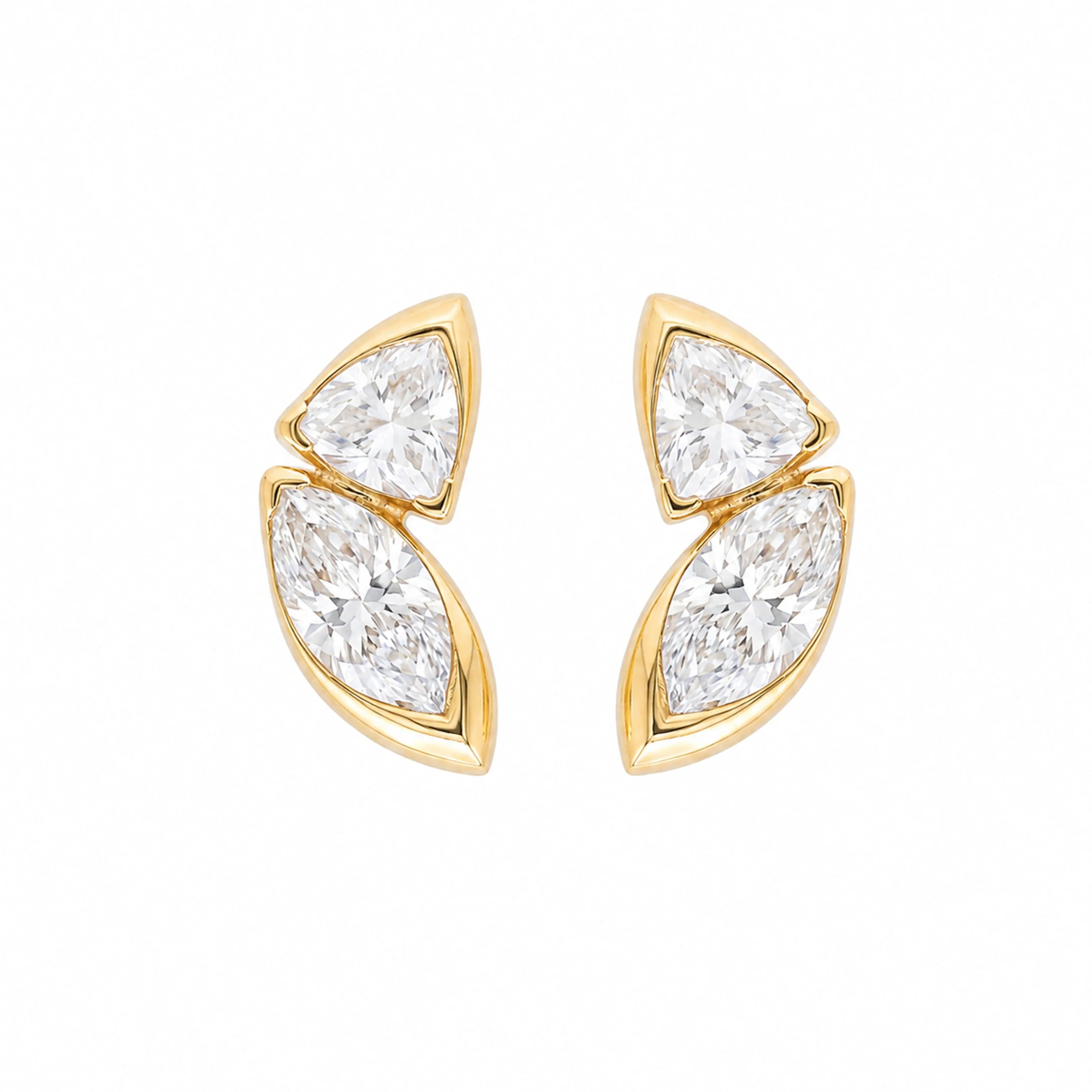Twin Flame Stud Earrings