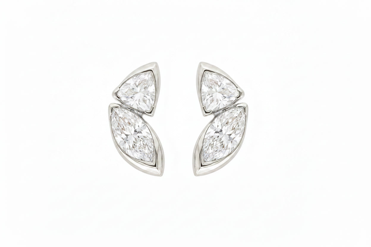 Twin Flame Stud Earrings
