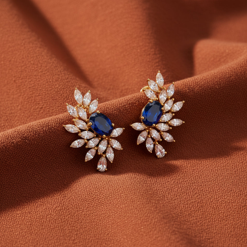 Midnight Blue Stud Earrings