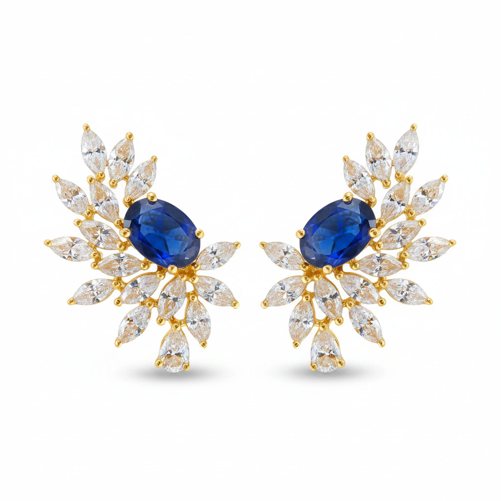 Midnight Blue Stud Earrings
