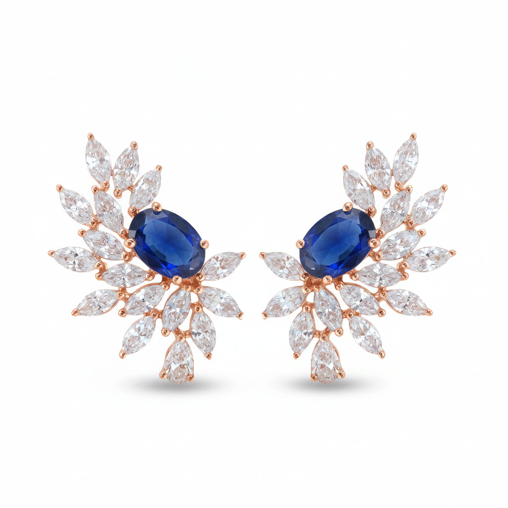 Midnight Blue Stud Earrings