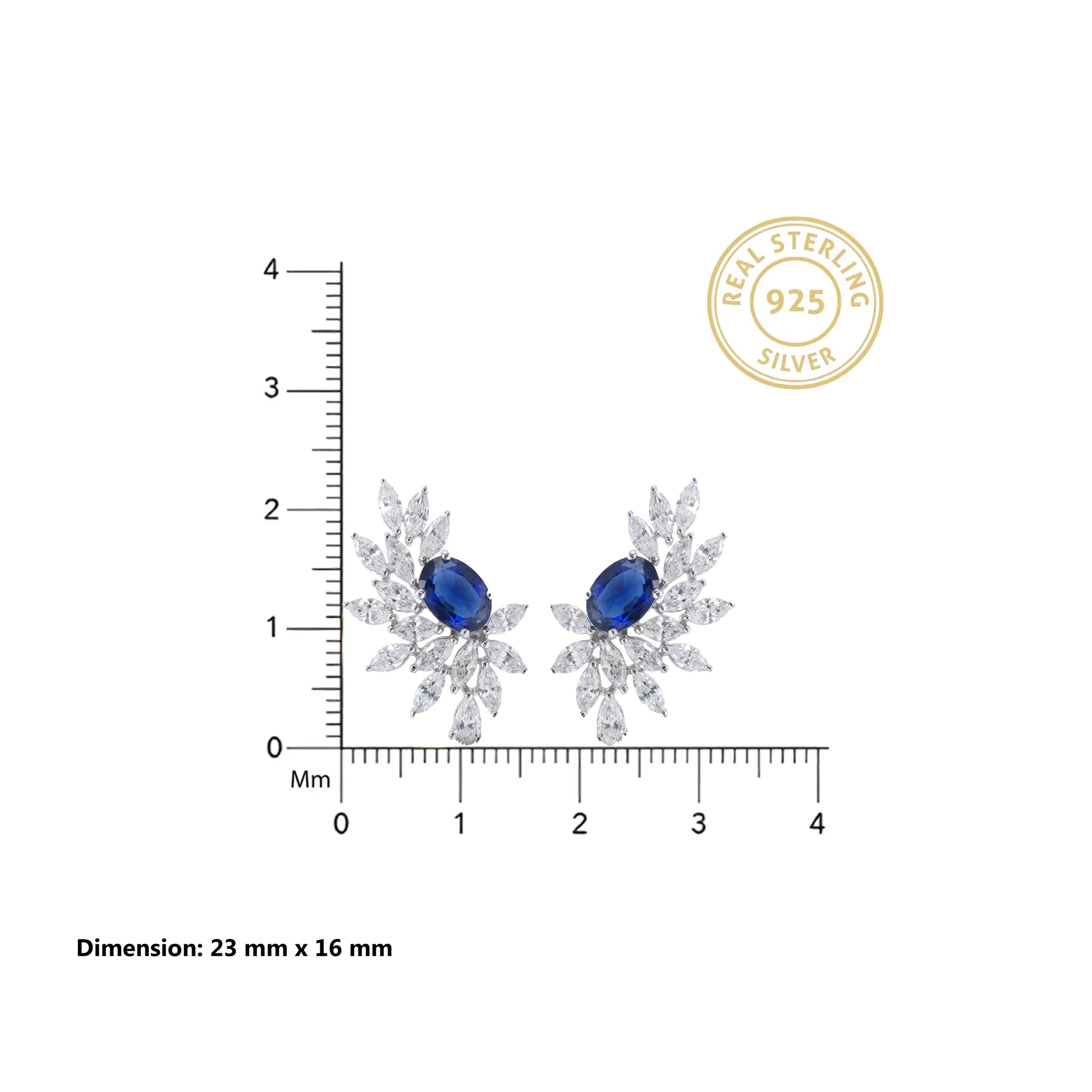 Midnight Blue Stud Earrings