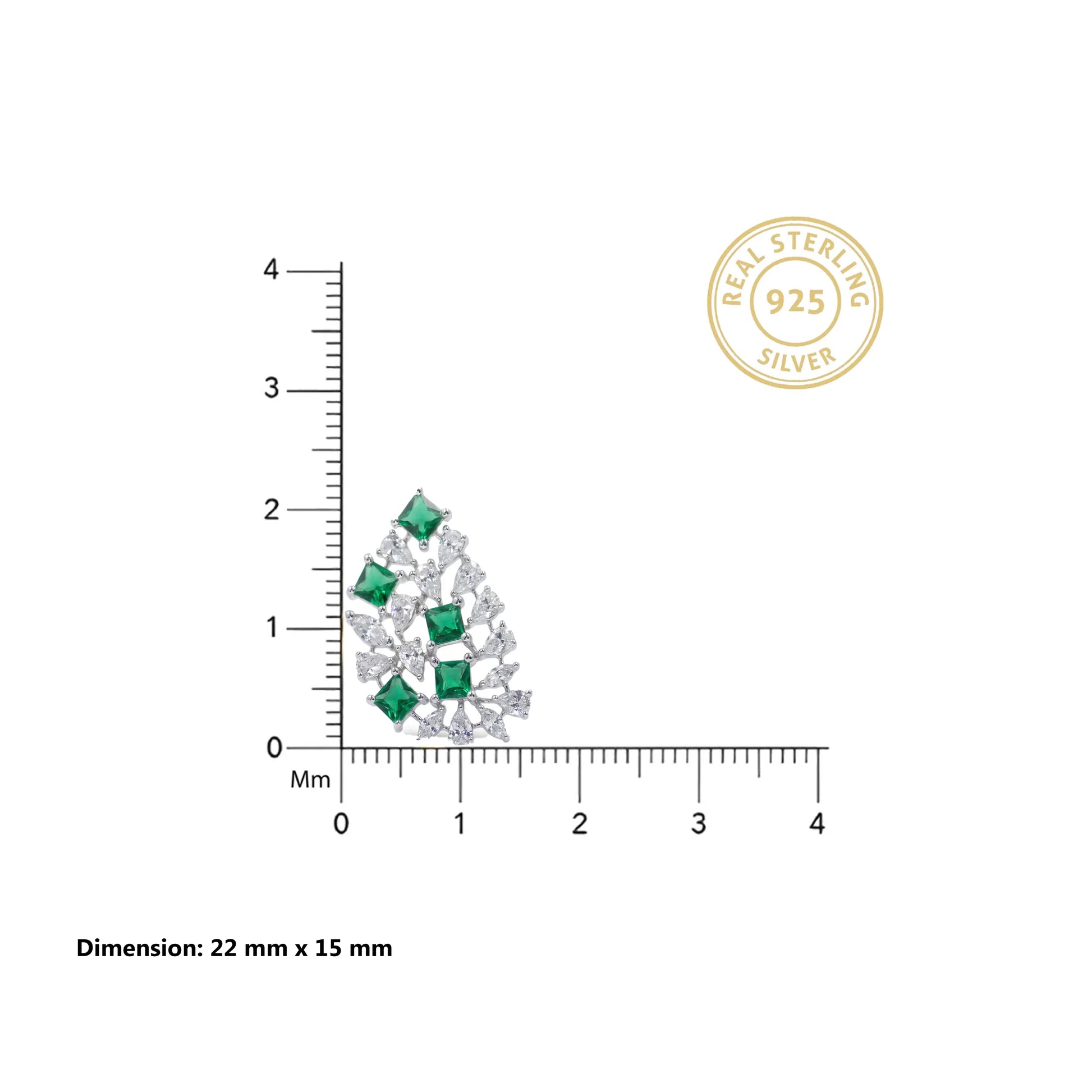 Emerald Bloom Stud Earrings