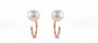 Gold Pearl Arc Earrings