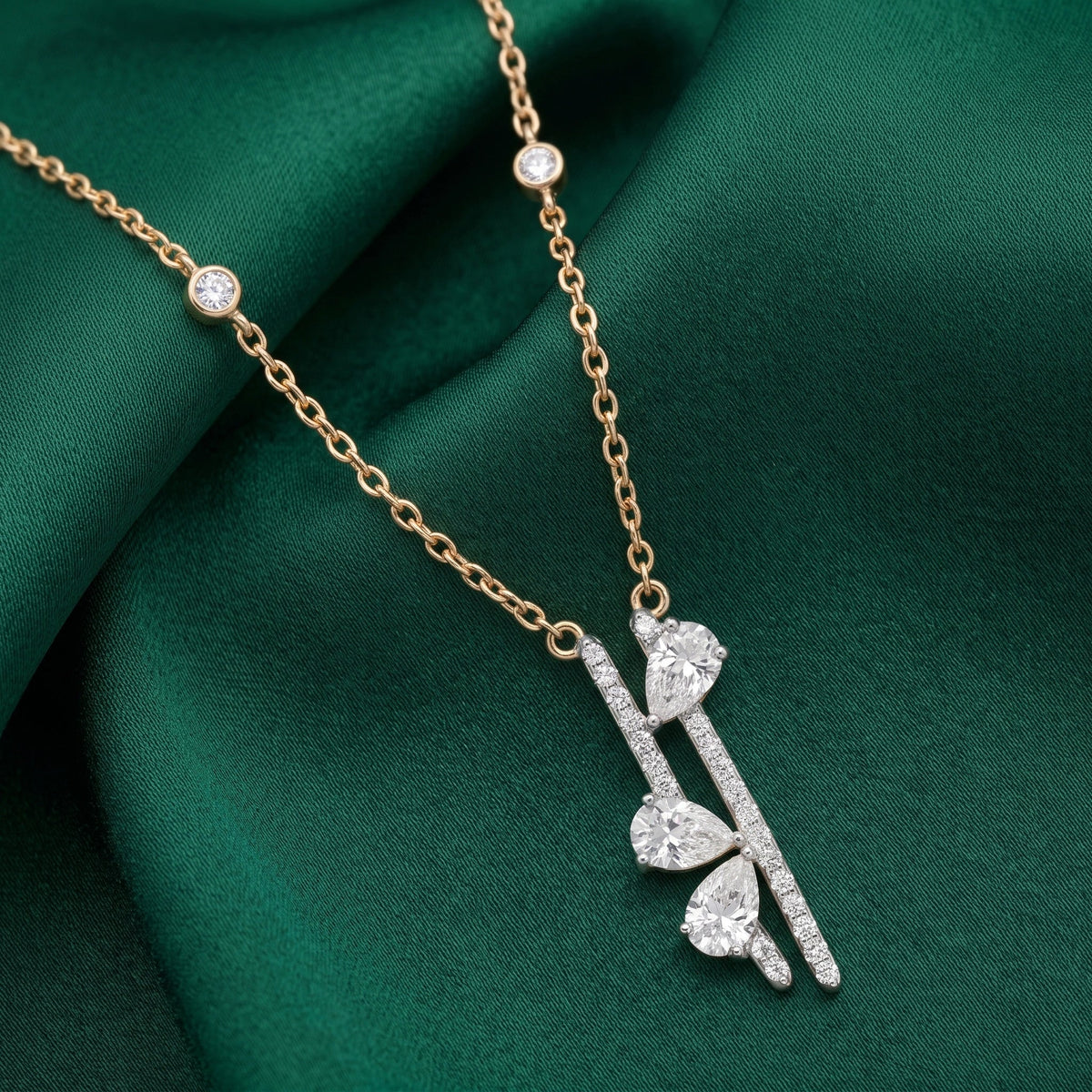 Gold Asymmetry Leaf Pendant