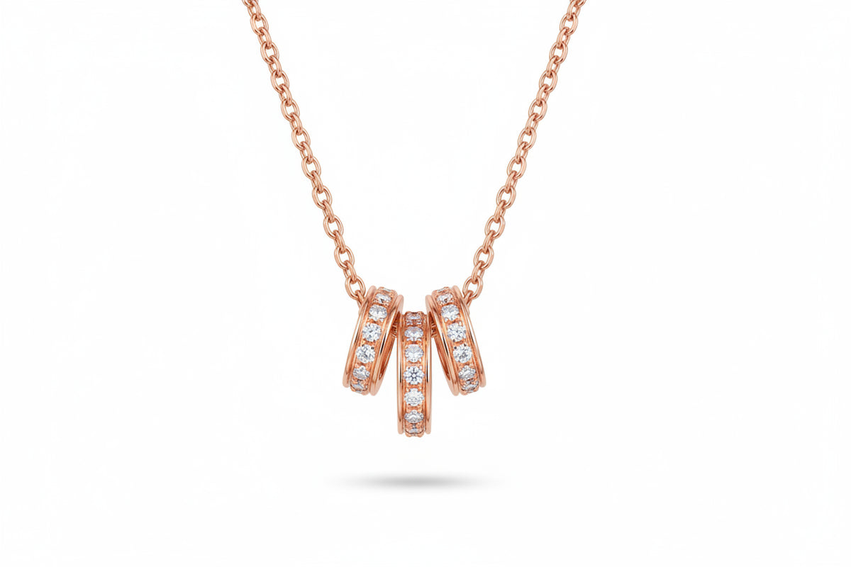 Gold Triple Loop Pendant