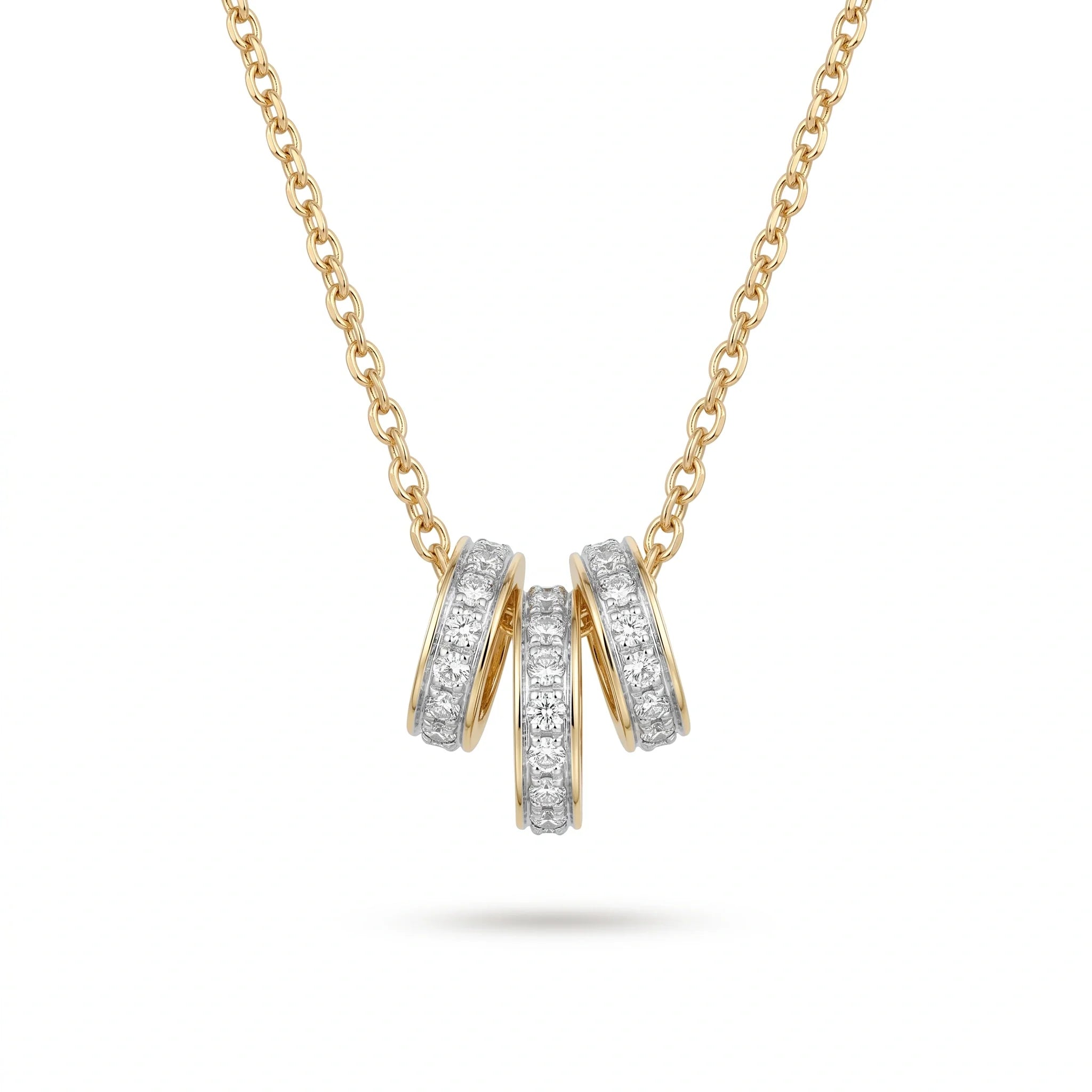 Gold Triple Loop Pendant