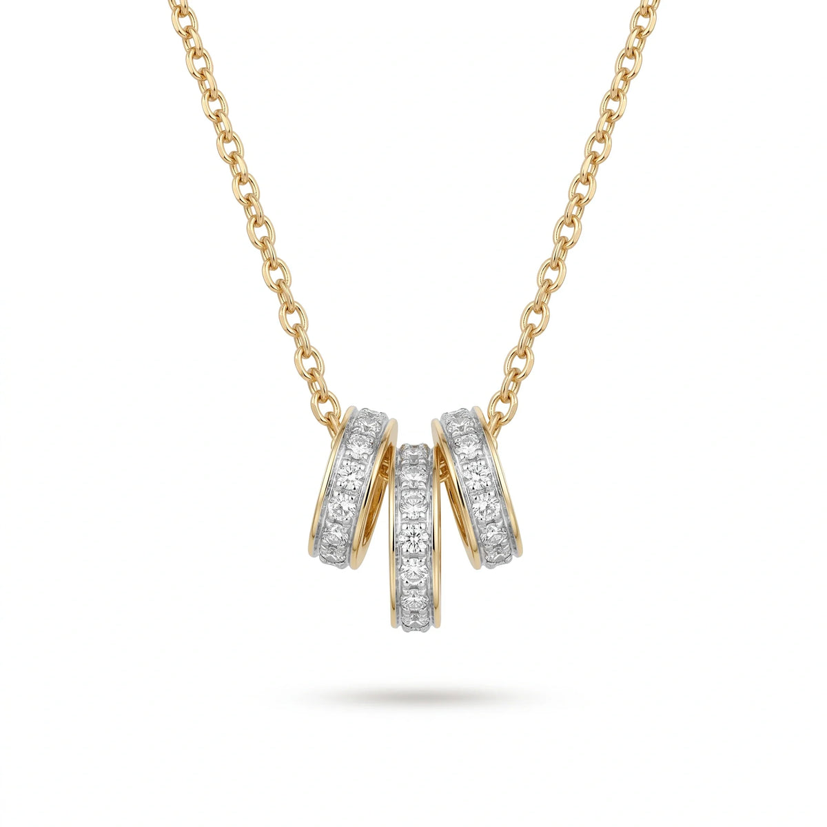 Gold Triple Loop Pendant