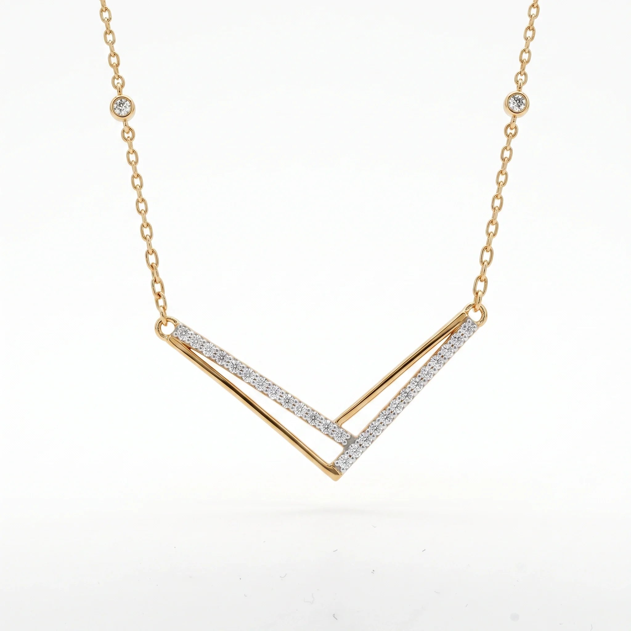 Gold Chevron Pendant