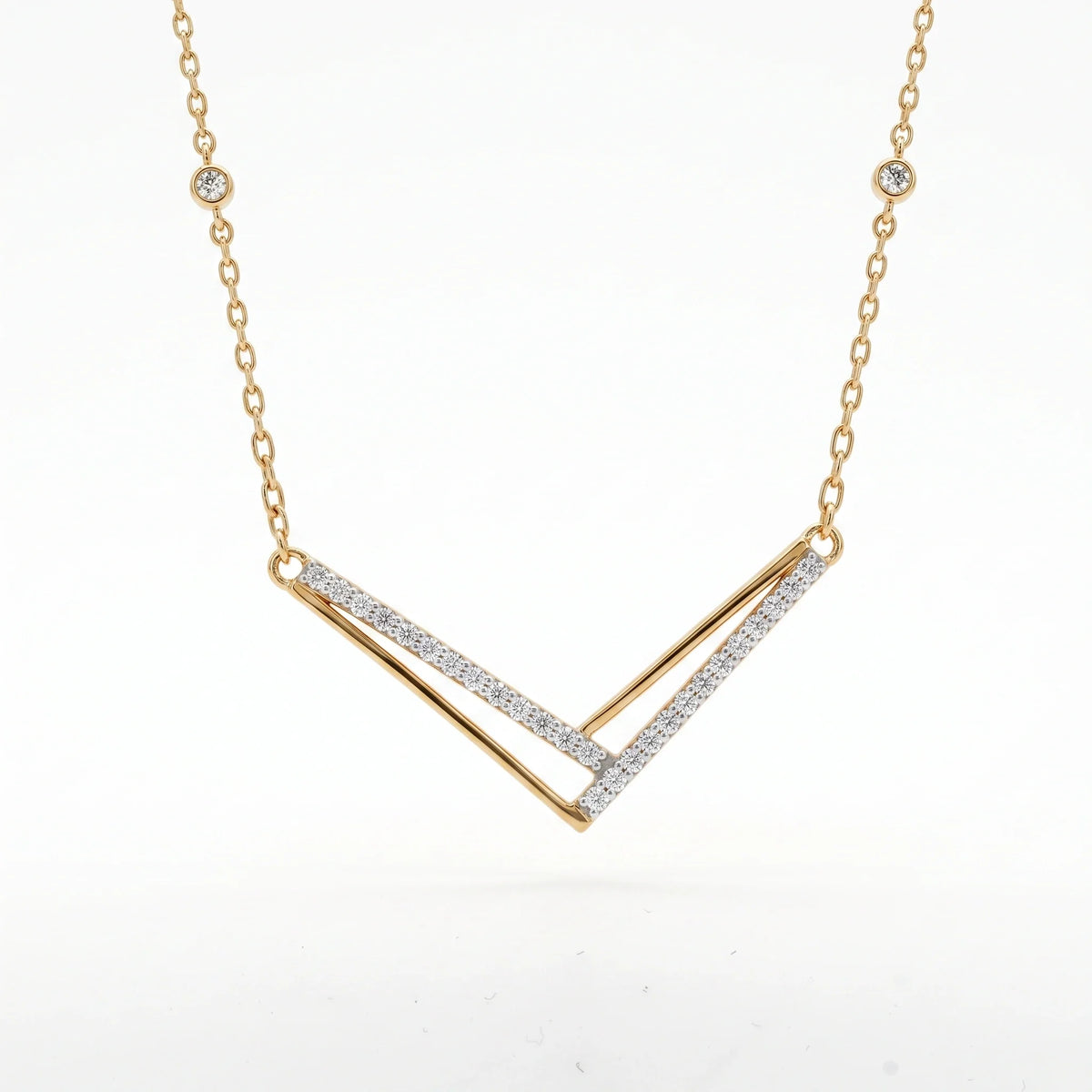 Gold Chevron Pendant