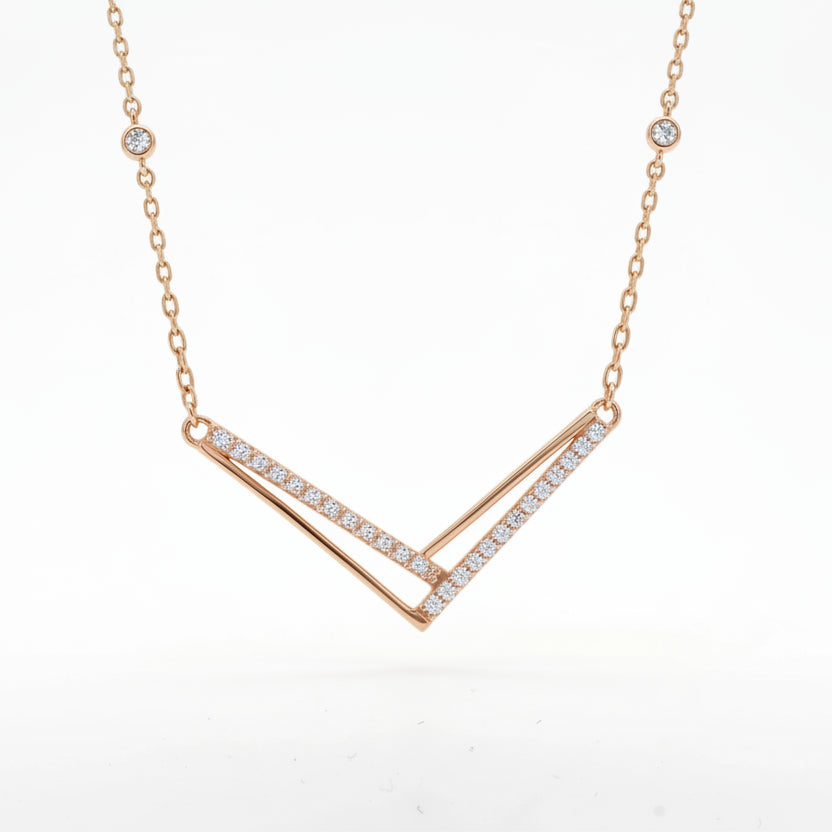 Gold Chevron Pendant