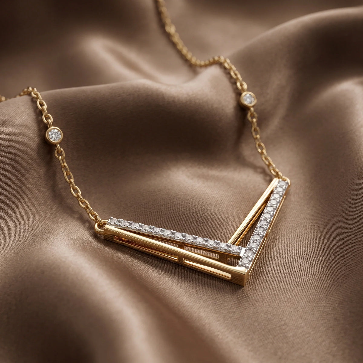 Gold Chevron Pendant