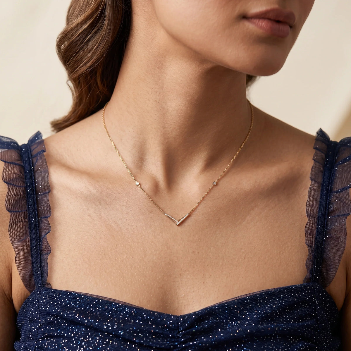 Gold Chevron Pendant