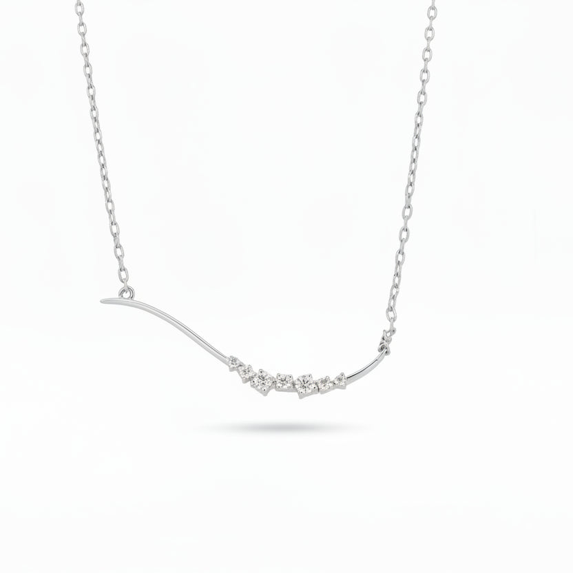 Gold Wave Curve Pendant