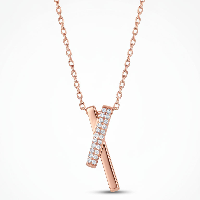 Gold Crossline Pendant