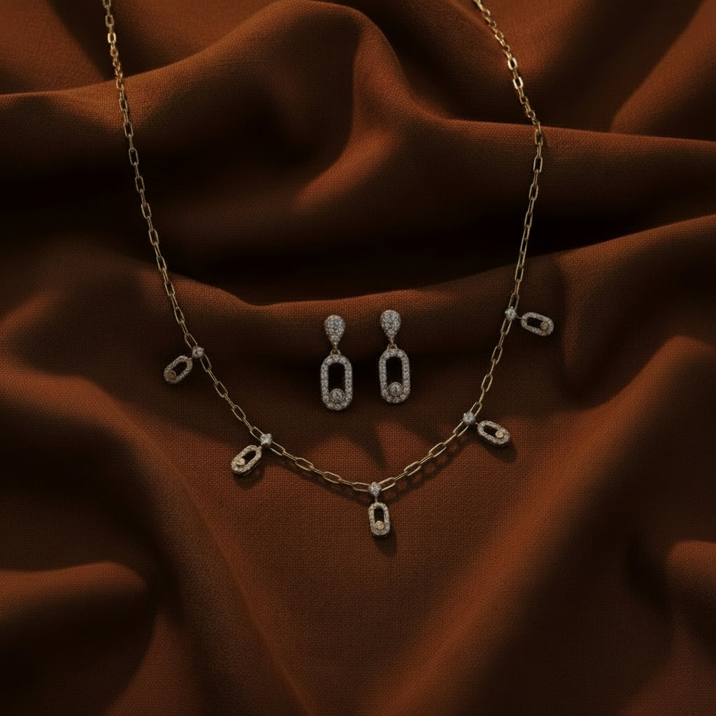 Lumiere Link Minimal Necklace Set