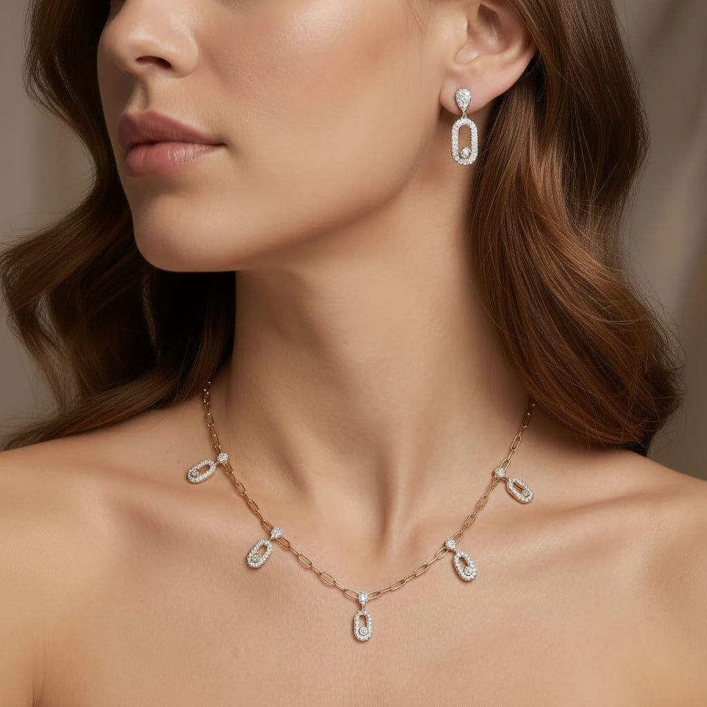 Lumiere Link Minimal Necklace Set