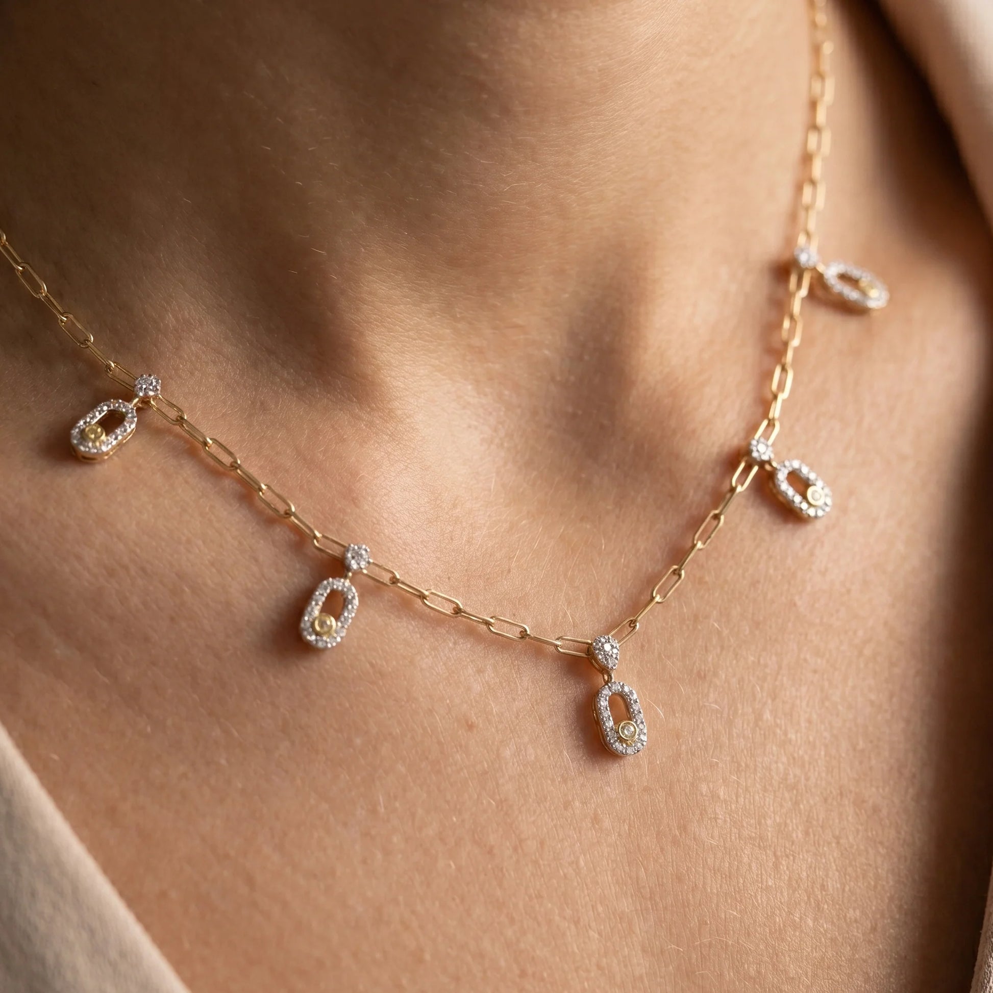 Lumiere Link Minimal Necklace Set