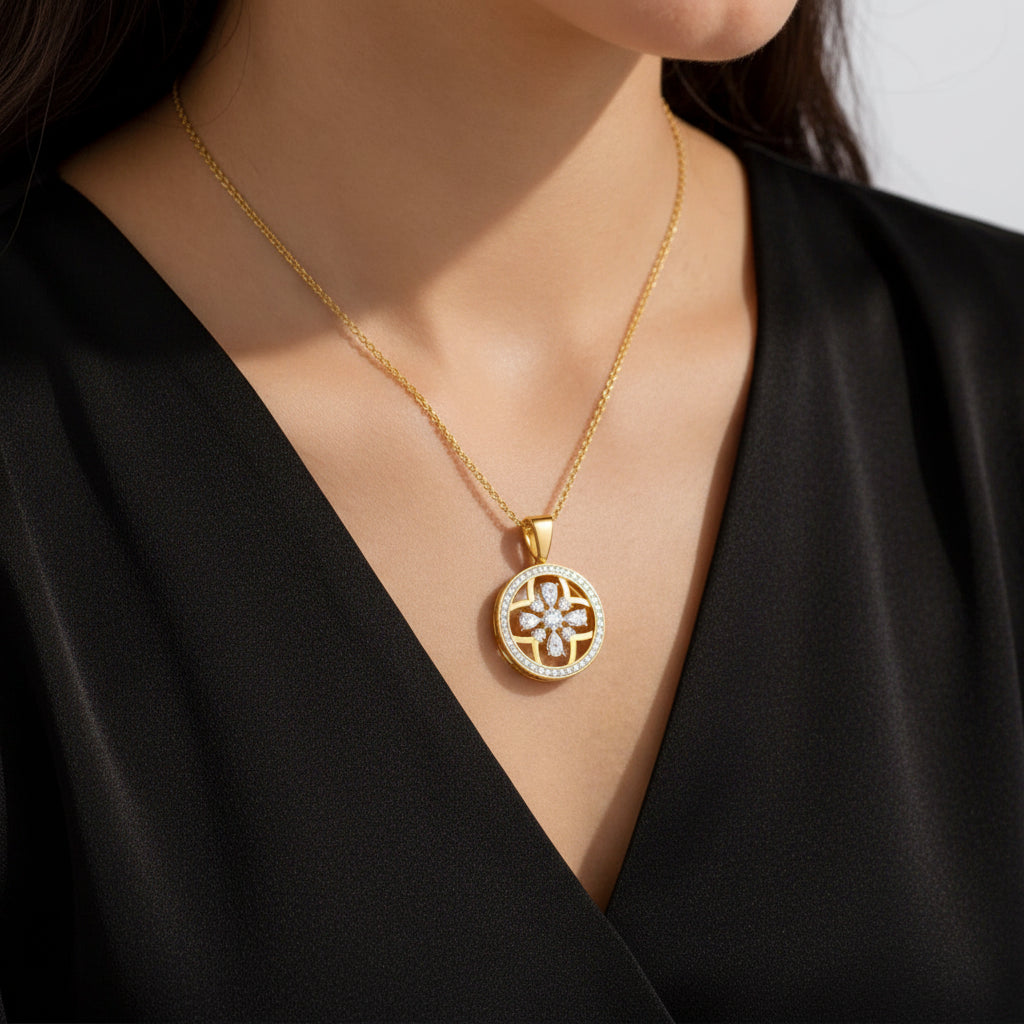 Solmira Halo Pendant