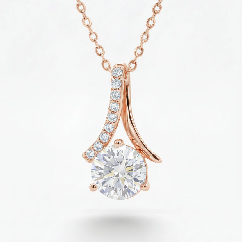 Celeste Twist Solitaire Pendant