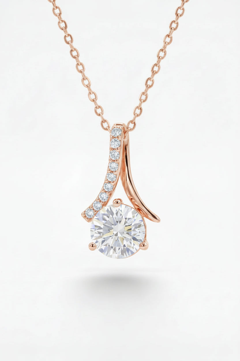Celeste Twist Solitaire Pendant