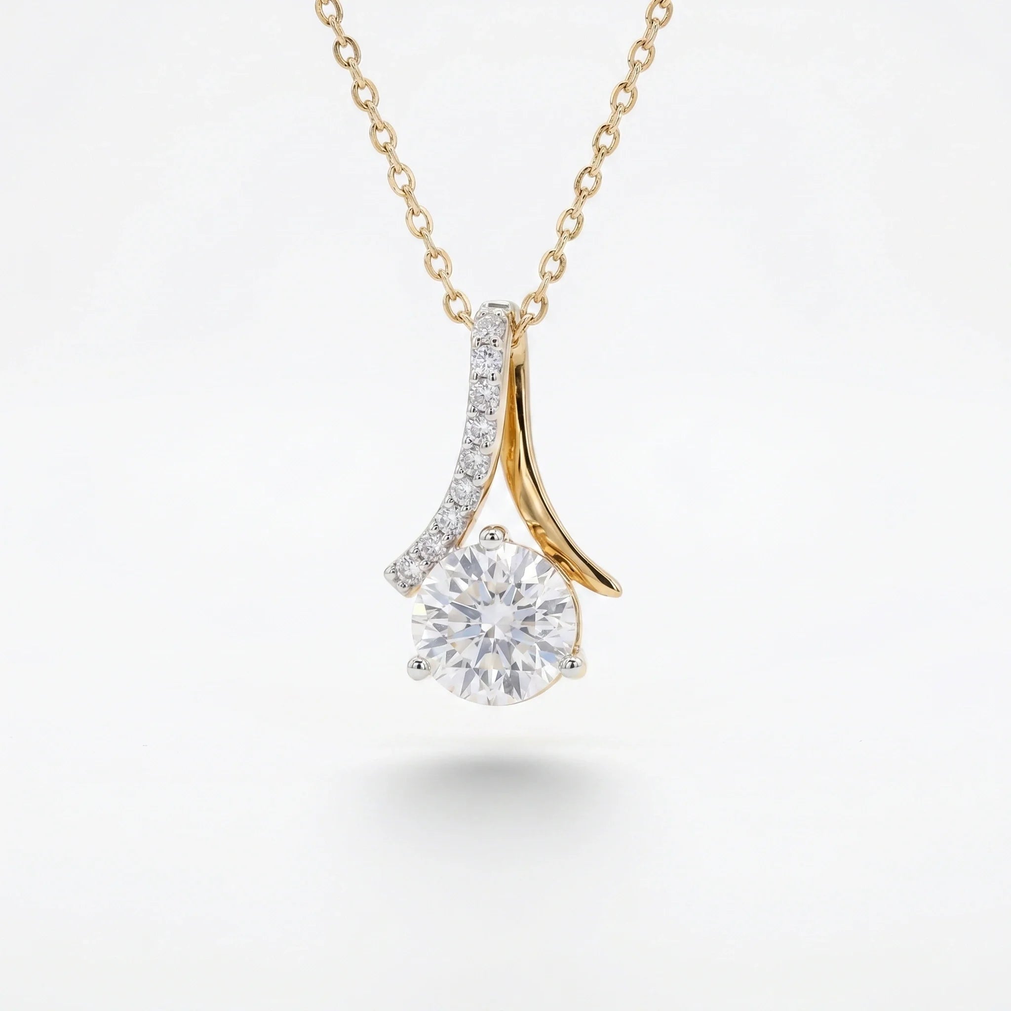 Celeste Twist Solitaire Pendant