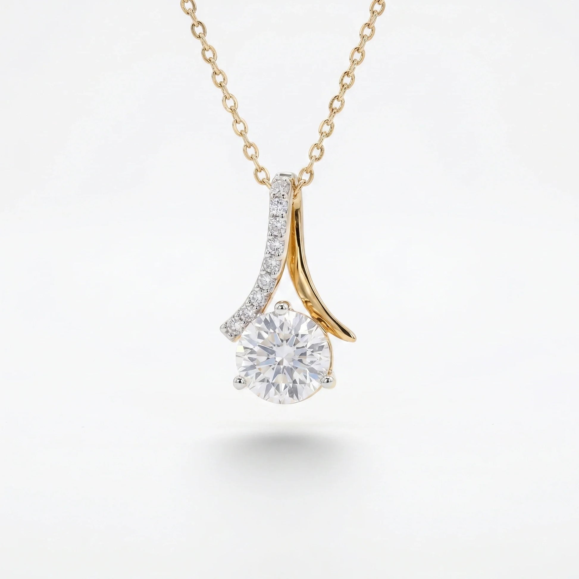 Celeste Twist Solitaire Pendant