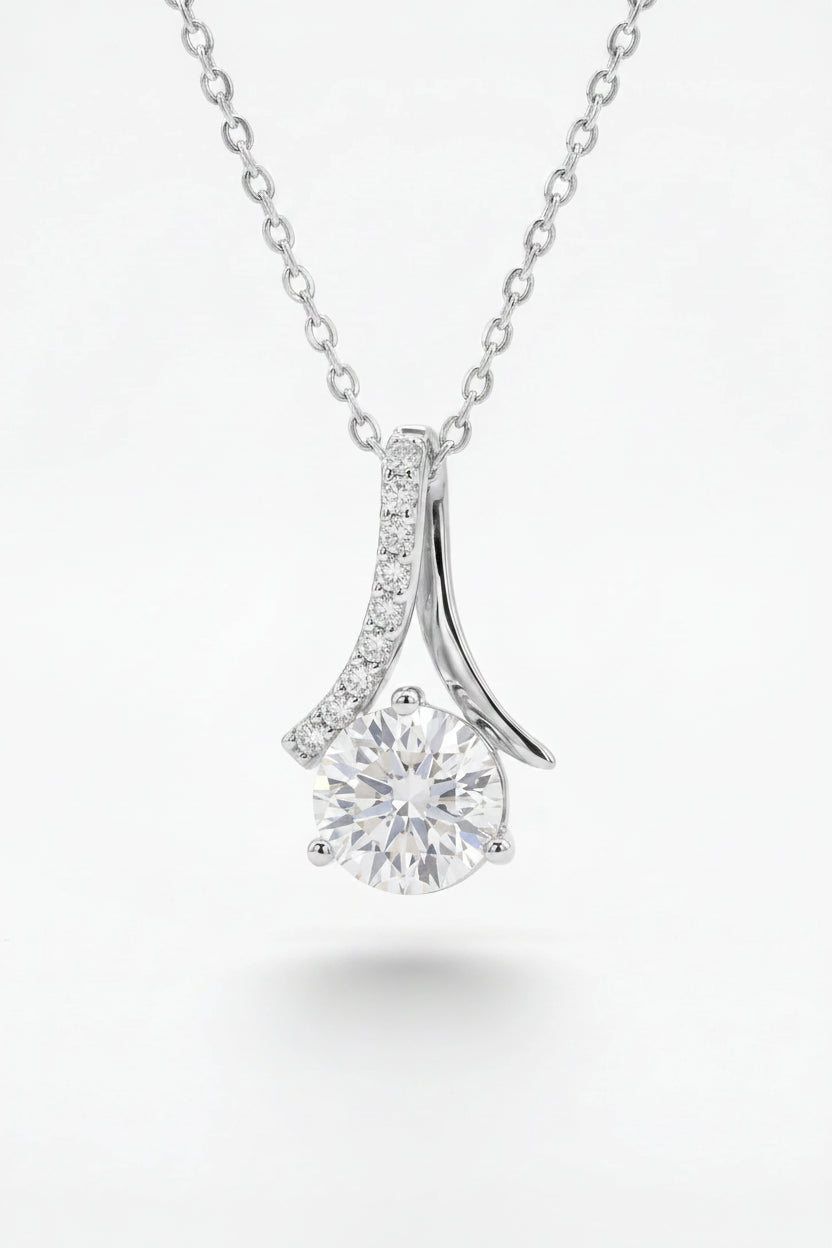 Celeste Twist Solitaire Pendant