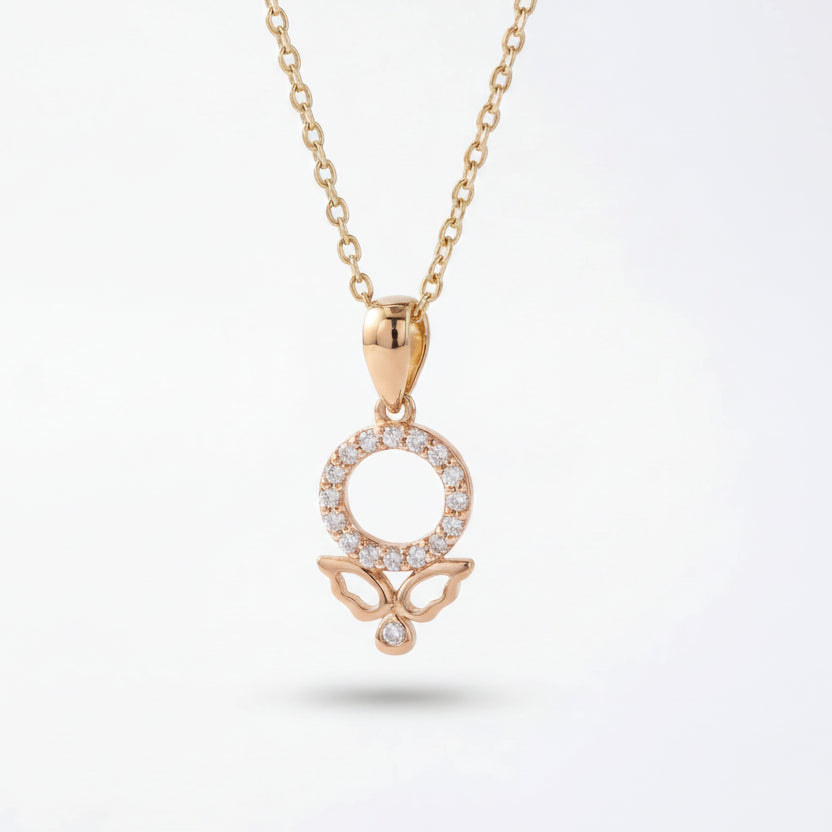 Gold Aura Circle Pendant