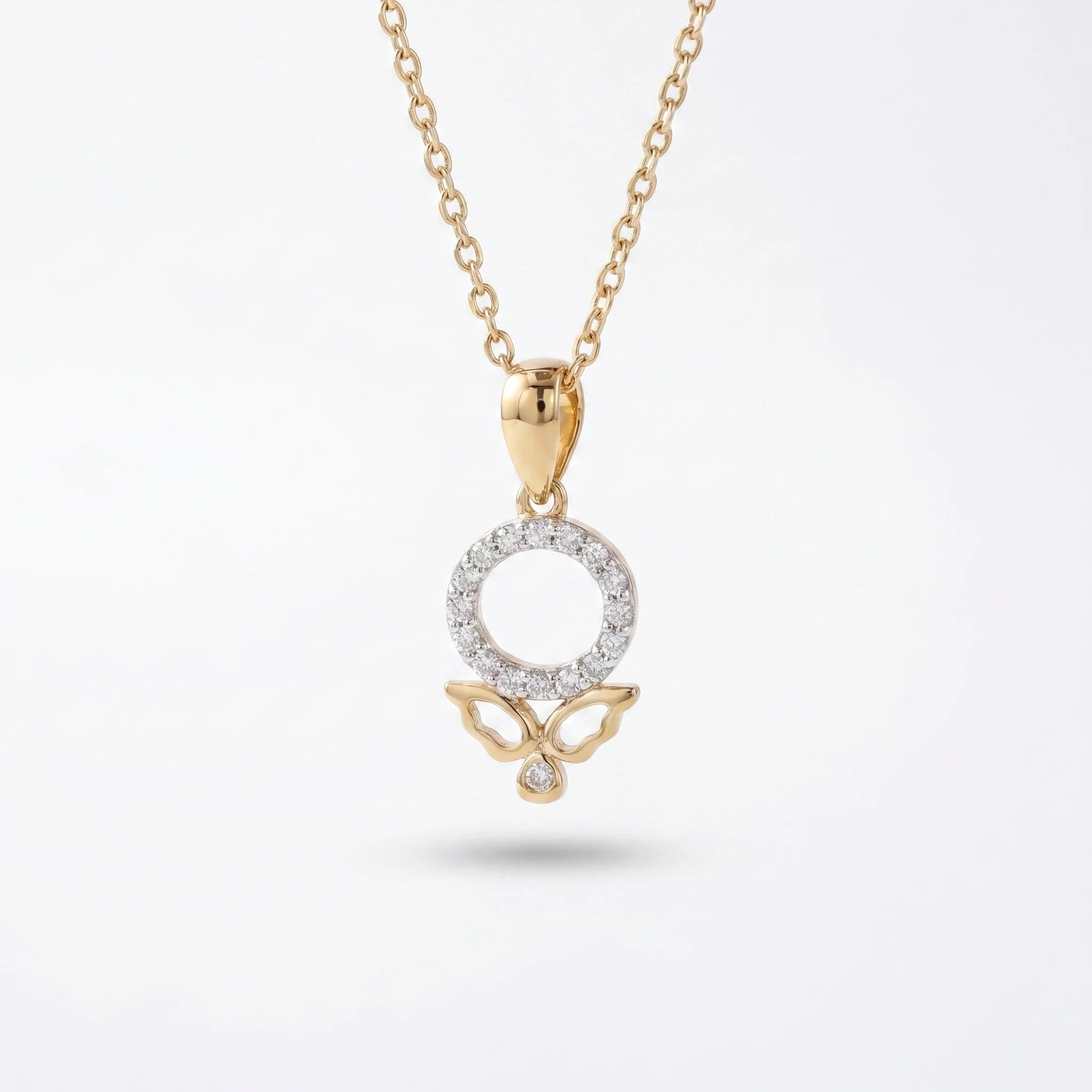 Gold Aura Circle Pendant