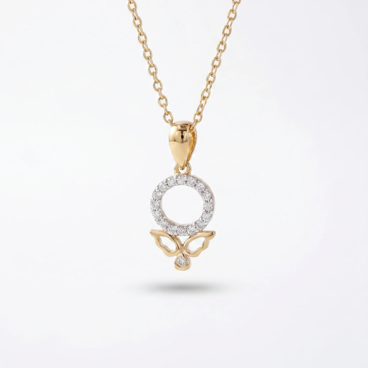 Gold Aura Circle Pendant