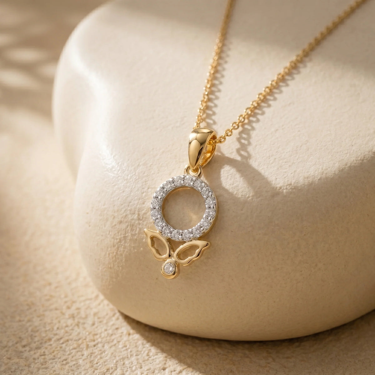 Gold Aura Circle Pendant