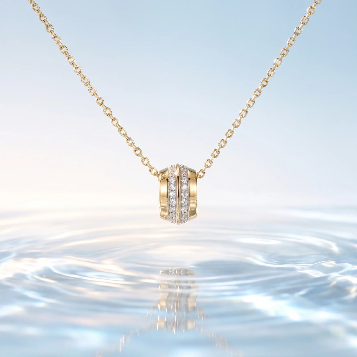 Gold Dual Orbit Pendant