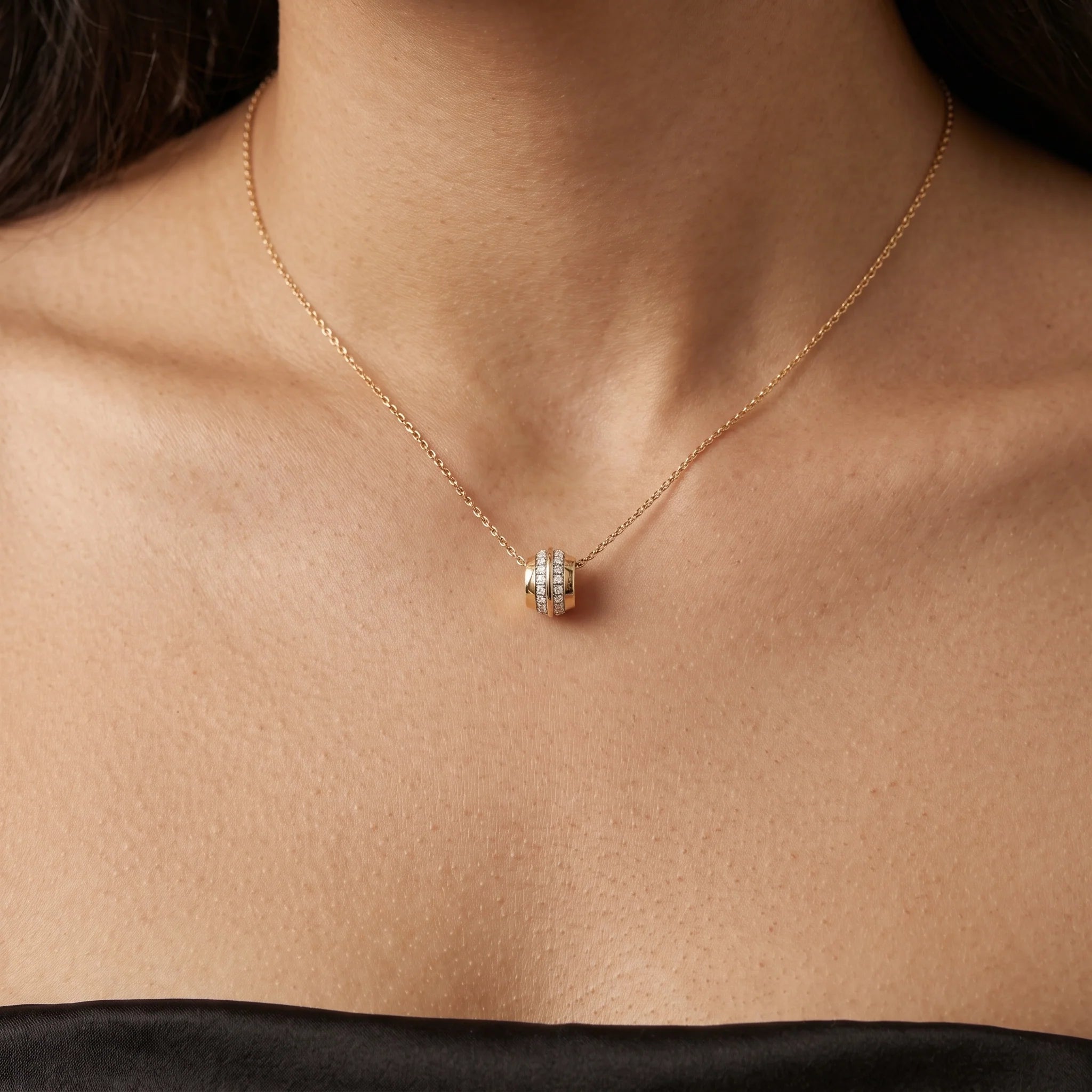 Gold Dual Orbit Pendant
