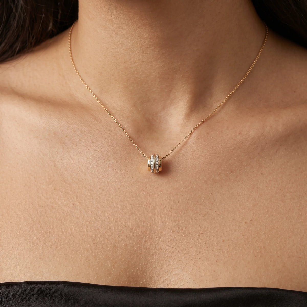 Gold Dual Orbit Pendant