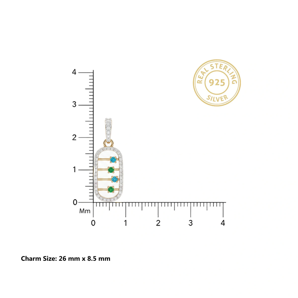 Gold Halo Bar Pendant