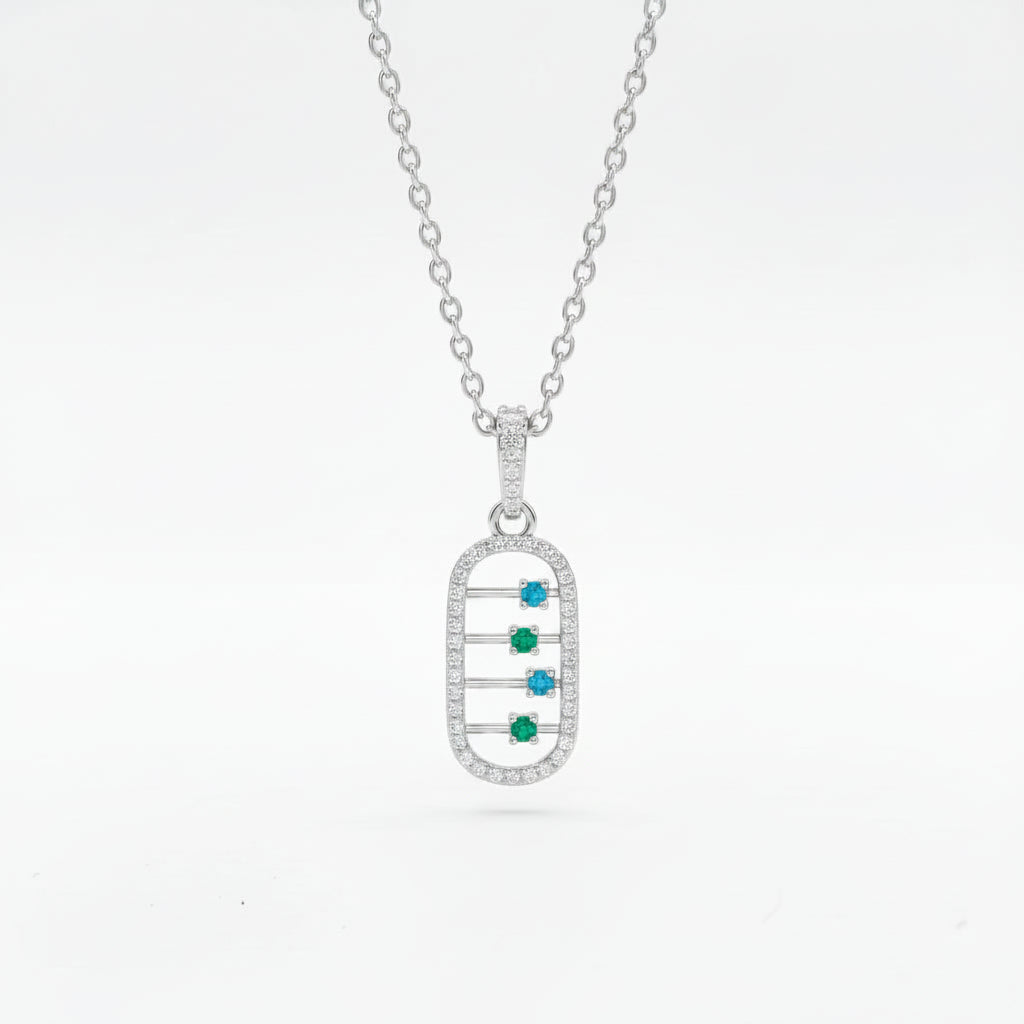Gold Halo Bar Pendant