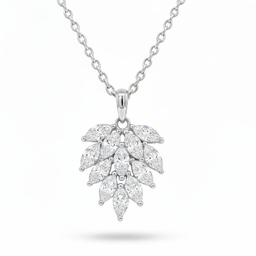 Gold Marquise Leaf Pendant