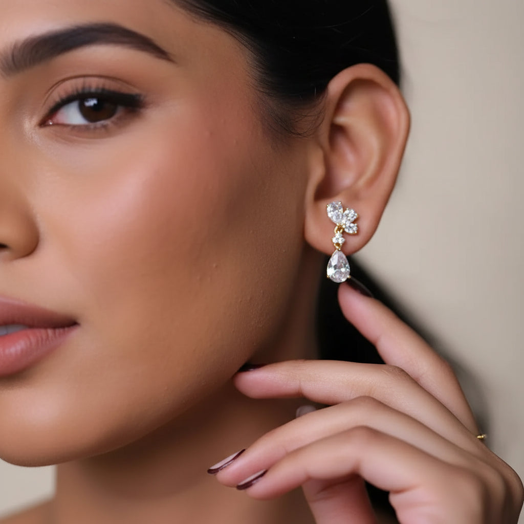 Moonlit Bloom Drop Earrings