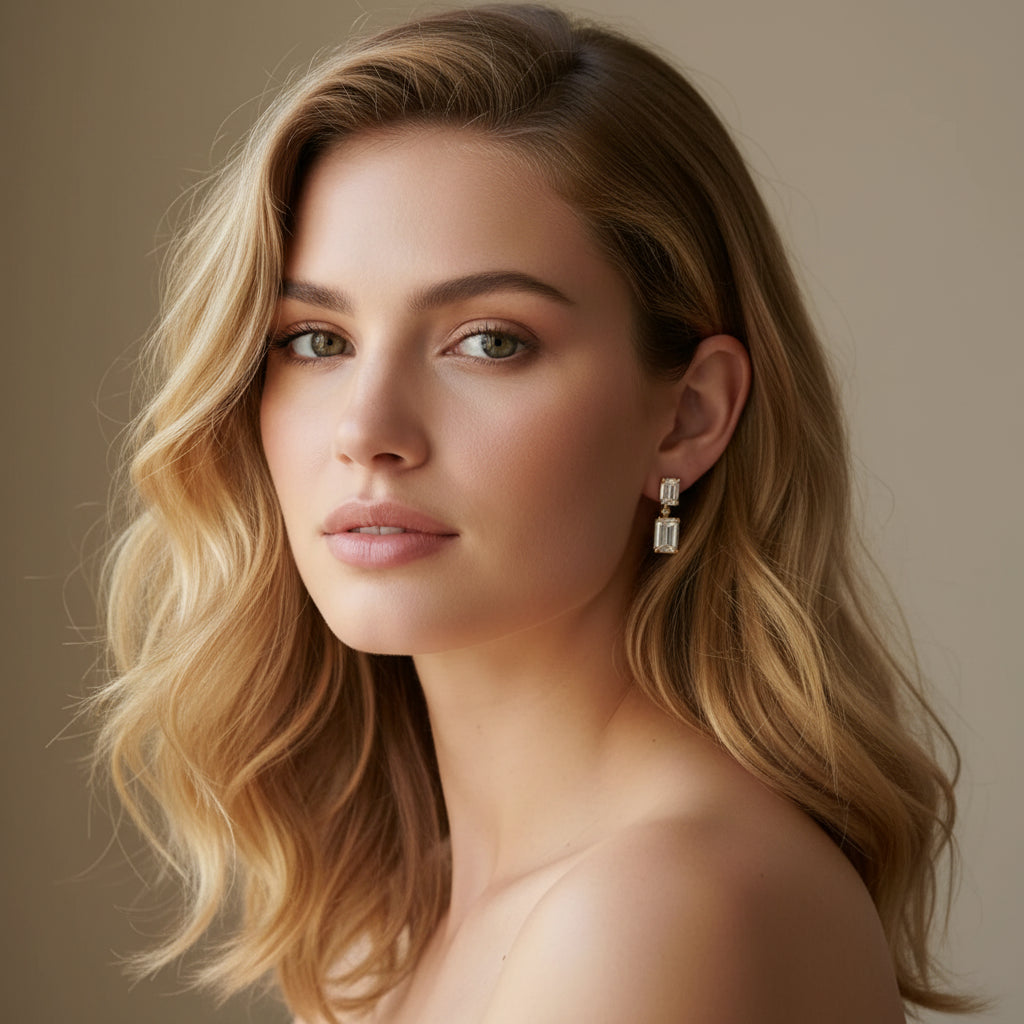 Emerald Duo Earrings