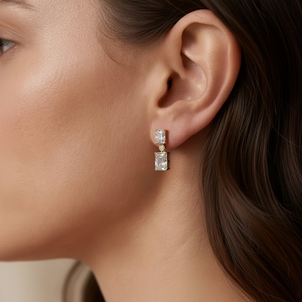 Emerald Duo Earrings