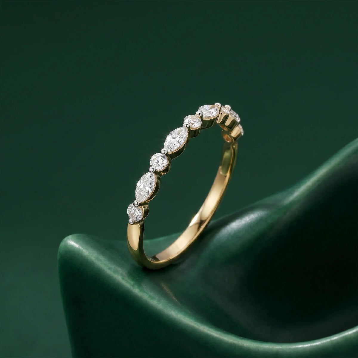 Gold Marquise Rhythm Ring
