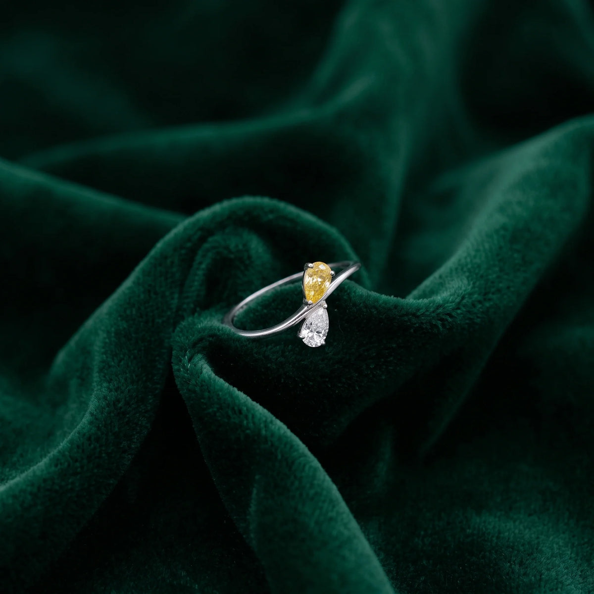 Golden Teardrop Ring
